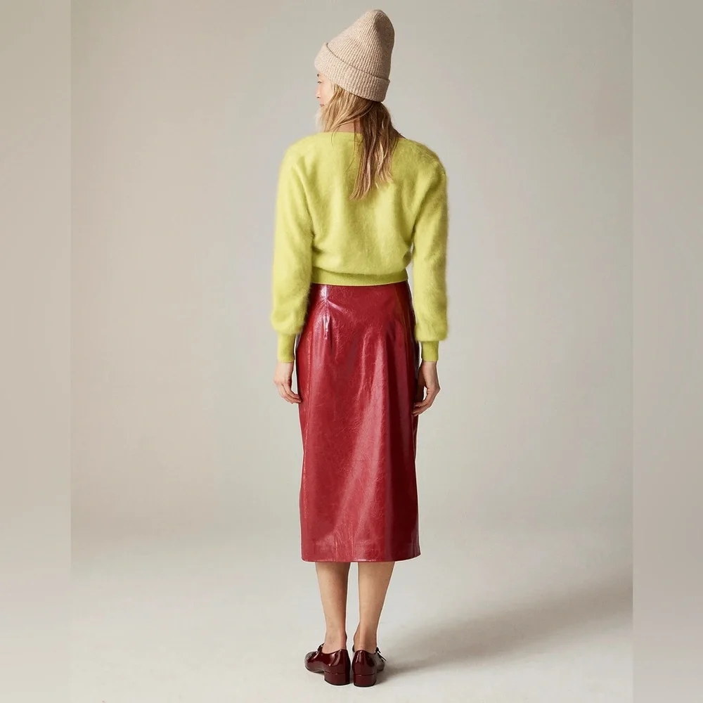 J.Crew Collection wrap skirt in faux patent leather CF935